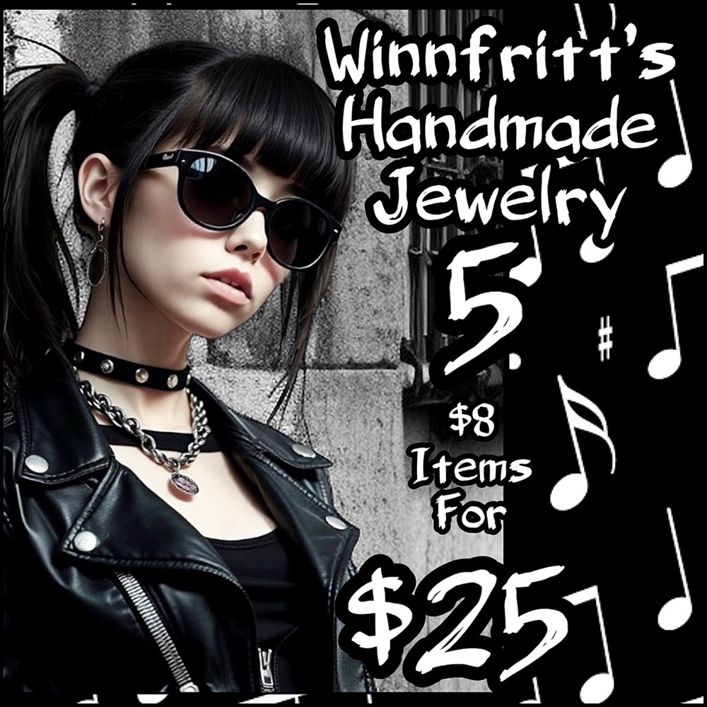 5 $8 Jewelry Items For $25!Lower Shipping! Winnfritt’s Handmade Jewelry
